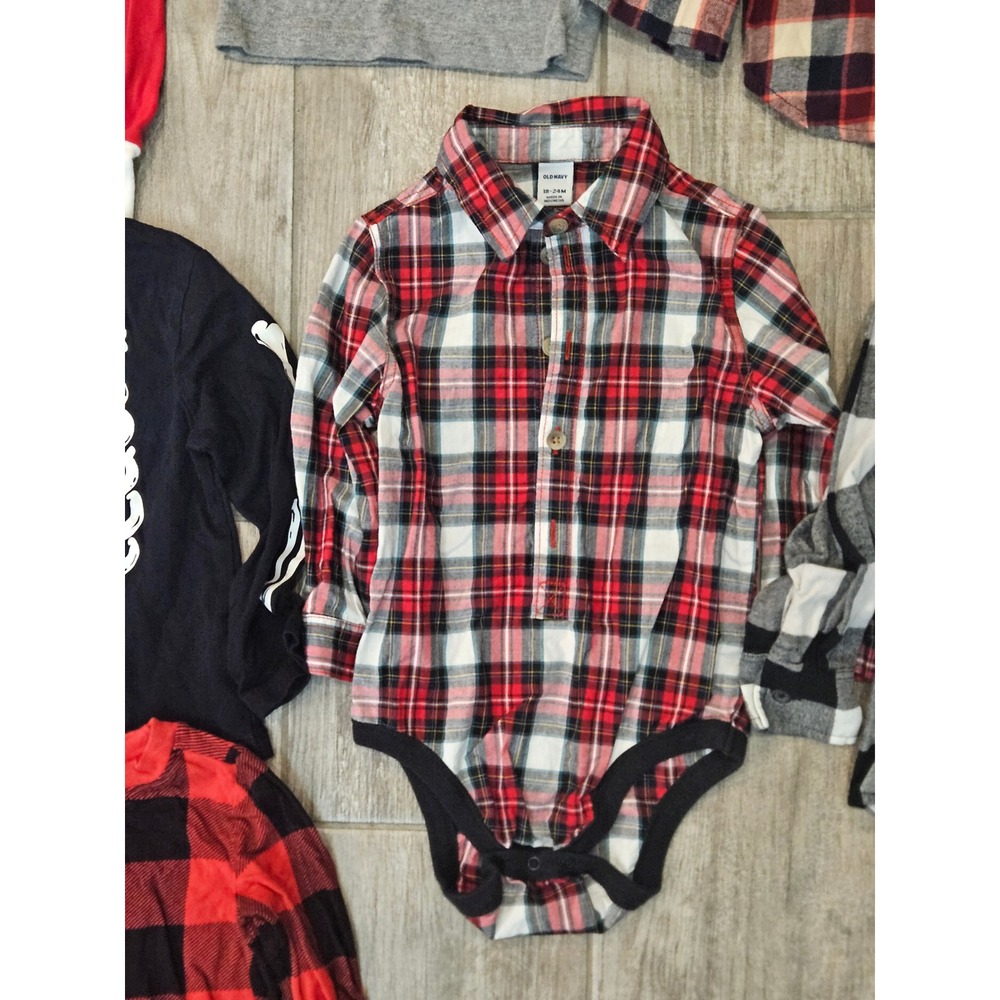 Old Navy Childrens Place Clothing Lot of 11 Kids Size 18-24M Plaid Denim Fall - Picture 9 of 9